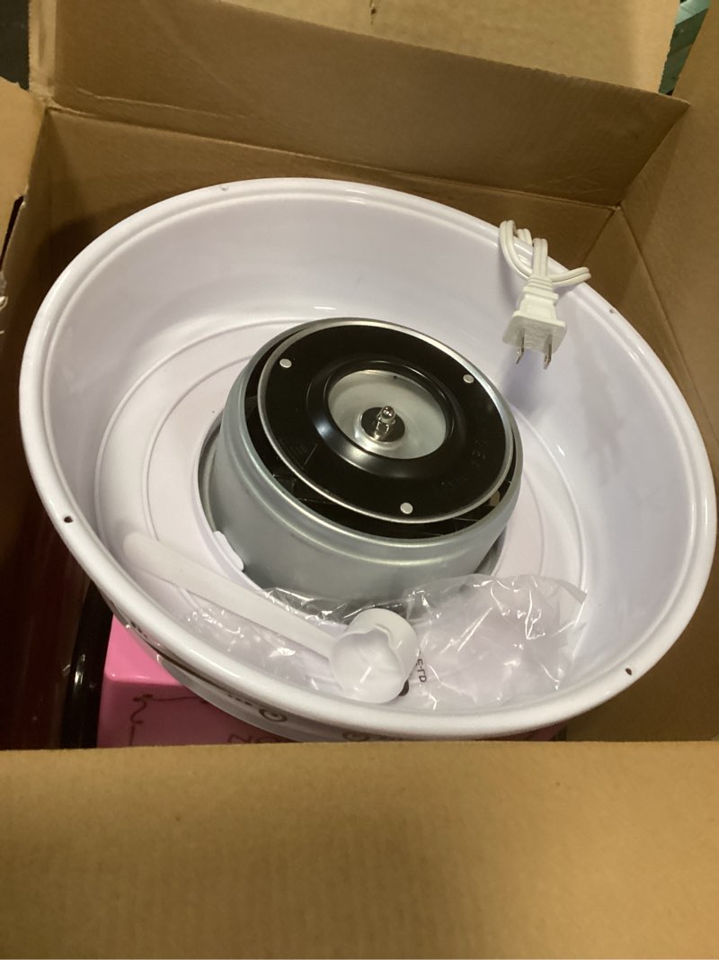 Condition photo showing Good Condition for Nostalgia Vintage Hard and Sugar Free Candy Countertop Cotton Candy Maker, Includes 2 Reusable Cones And Sugar Scoop – Pink