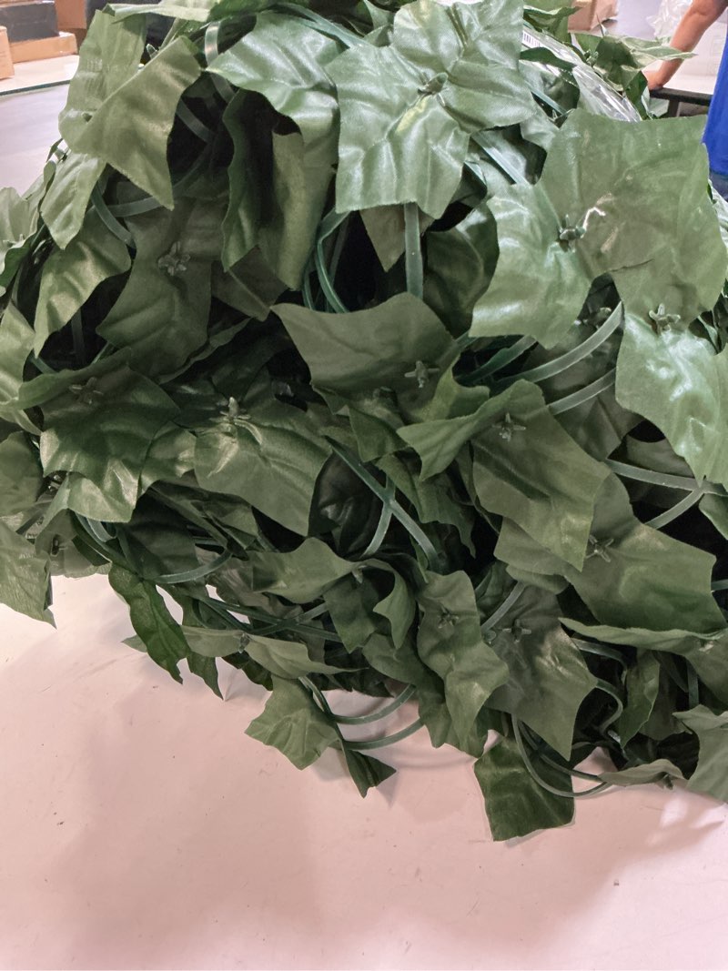 Condition photo showing Good Condition for artificial ivy privacy screen: 48x120 in,uv protection ivy vine leaves hedge fence panel backdrop for patio, balcony, garden, backyard indoor and outdoor green decor