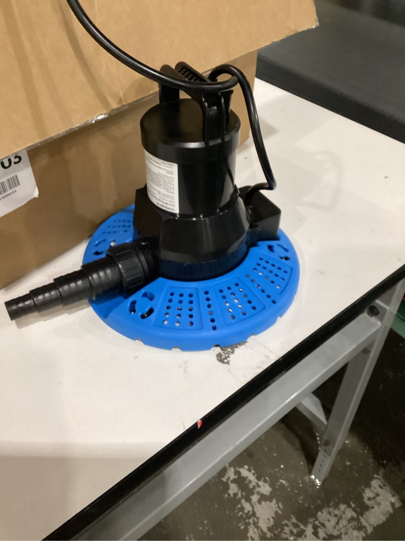 Condition photo showing New/Like New for VIVOHOME Upgraded 1/2 HP 3200GPH Automatic Pool Cover Pump,115V Submersible Water Pump with 25FT Power Cord for Swimming Pool Draining, Hot Tub, Basement, Rooftops, Water Beds