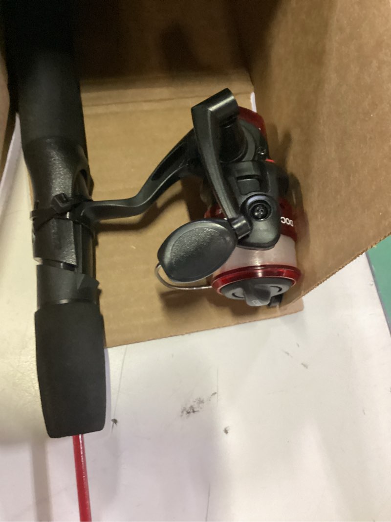 Condition photo showing Good Condition for zebco dock demon spinning reel or spincast reel and fishing rod combo, 30-inch durable fiberglass rod, quickset anti-reverse fishing reel combo spinning reel - red