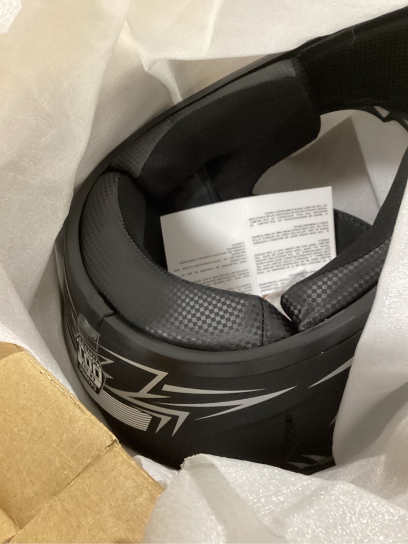 Condition photo showing Good Condition for (Similar, helmet only) SPARK DOT Certified Youth Motocross Helmet Kids Dirt Bike Helmets - Full Face, Lightweight & Breathable for Off-Road E-Bike BMX MX ATV (with Gloves Goggles Mask) helmet only Set large Black Grey