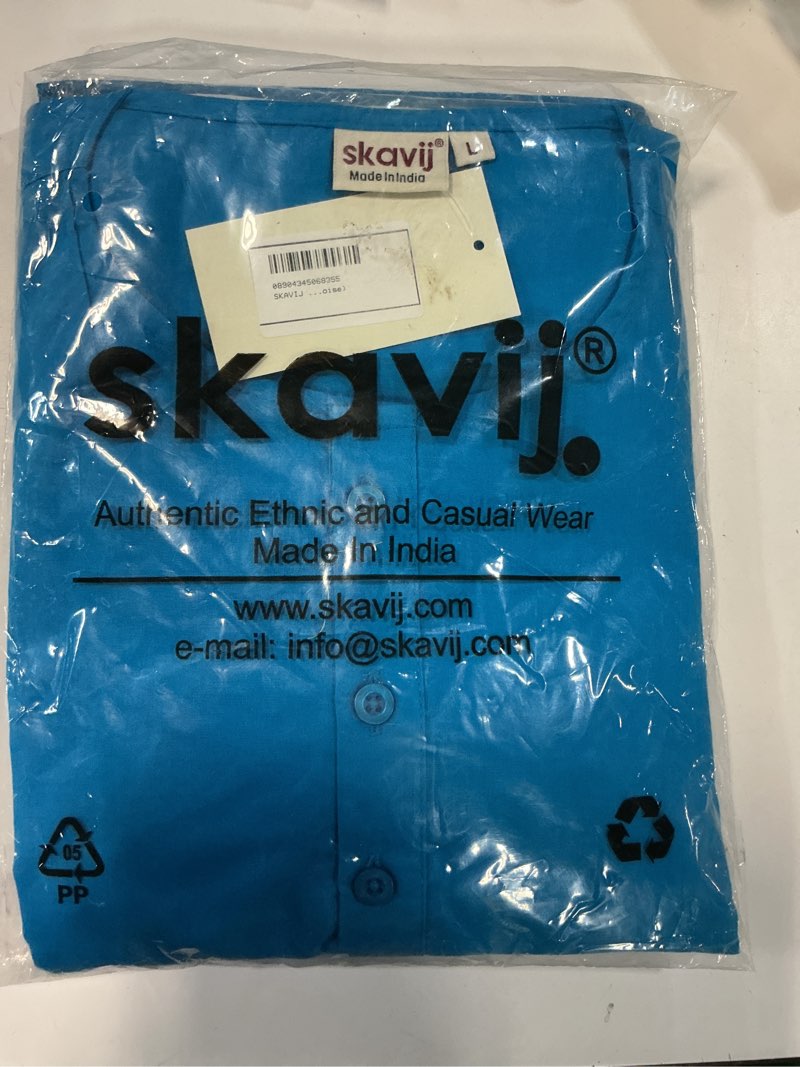 Condition photo showing New/Like New for skavij men's cotton 2 piece set casual straight longline round neck shirt solid pant regular outfit (large,turquoise)