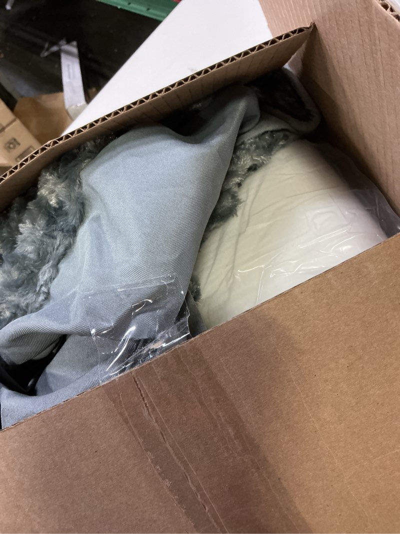 Condition photo showing Good Condition for furhaven orthopedic dog bed for large dogs, luxe lounger contour mattress with solid orthopedic foam slab for joint support, removable washable cover, large, plush suede, gray large gray