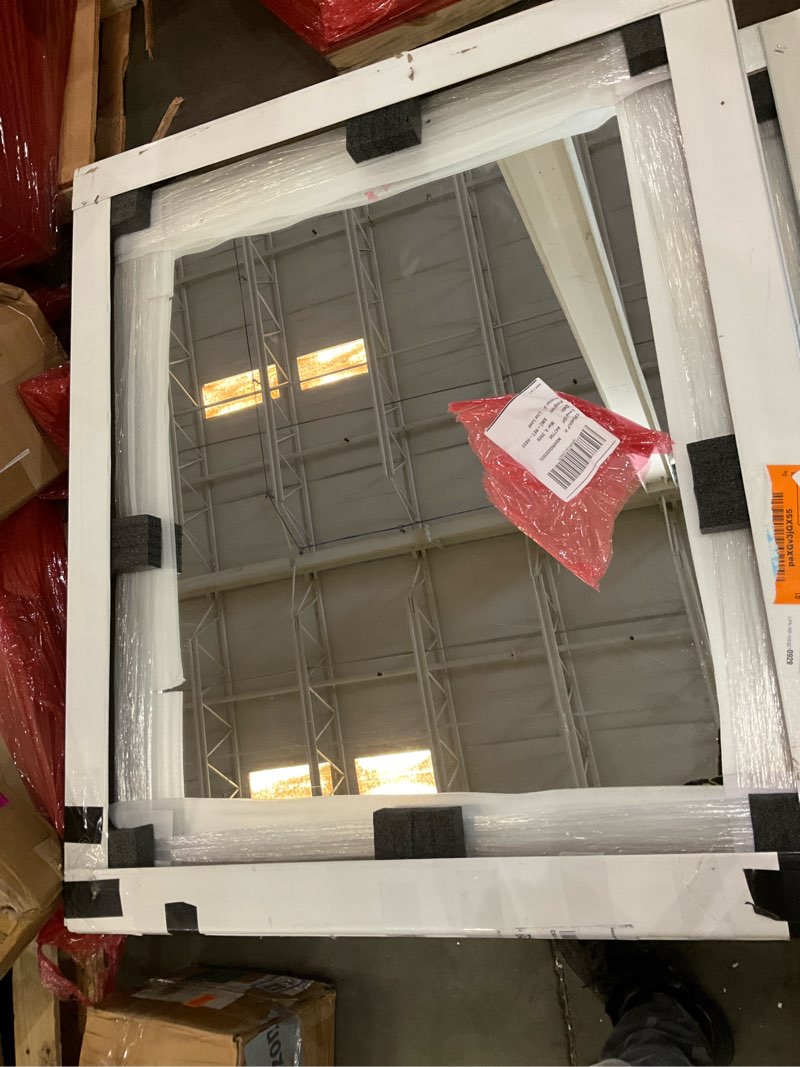 Condition photo showing Good Condition for Frame My Mirror Gold Bathroom Mirror for Wall, 36" x 42" Champagne Bronze Bathroom Vanity Mirror, Made in USA, Hangs Horizontally or Vertically, Ellis Design Champagne Bronze 36"L x 42"W