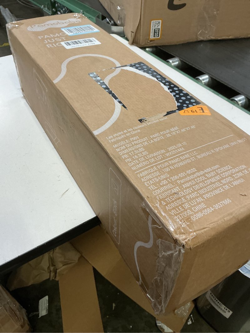 Condition photo showing New/Like New for pamo babe portable crib baby playpen with mattress and carry bag black