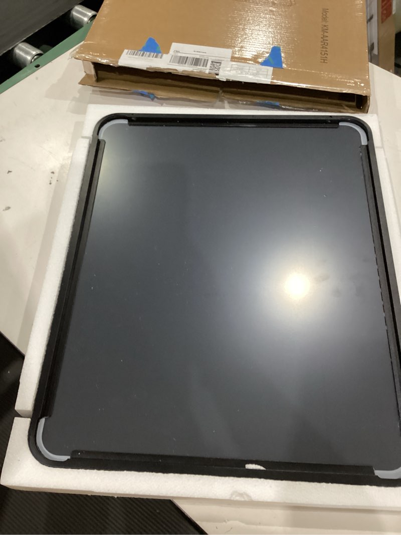 Condition photo showing Good Condition for kosmonia 20x16 bathroom vanity mirror for wall, aluminum framed, farmhouse rectangle, anti-rust, hd reflection anti-desilvering, distortion free, tempered and shatter-proof wall mounted mirror, black framed mirror-black 20"l x 16"w