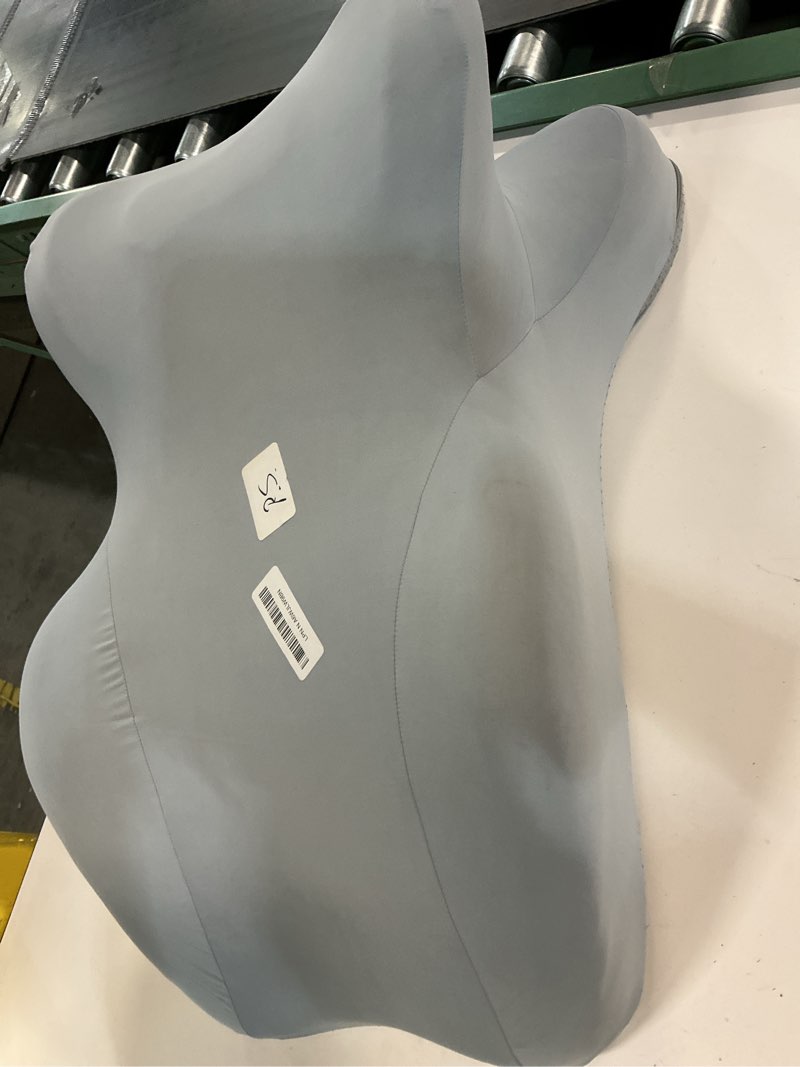 Condition photo showing As Is for Couples Pillow - Sweet Spot Pillow Adopts a 27° Lift Creates The Perfect Angle, Multi-Functional Posture Corrector Couples Comfort Cushion Ideal (Grizzly) Grey