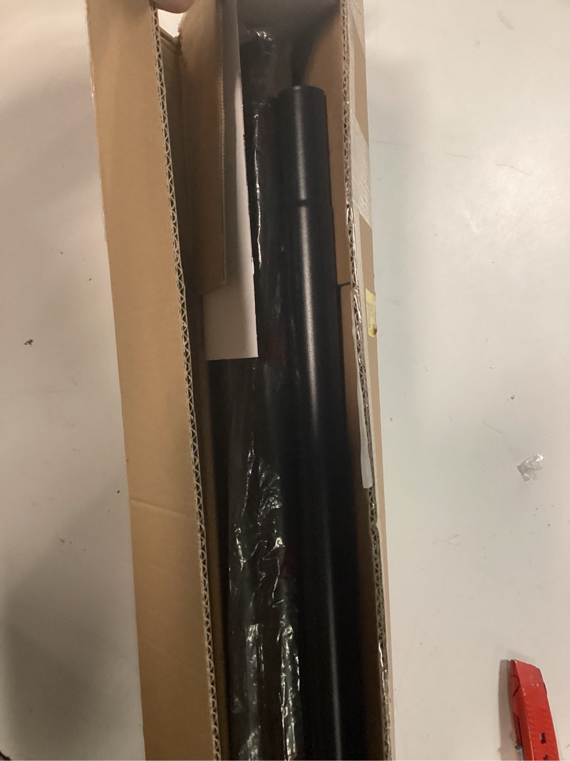 Condition photo showing As Is for zocone tension curtain rod 51-168 in (4.25-14 ft), extra long outdoor curtain rod no drilling for patio window, adjustable shower curtain rod for bathroom, tension rod diameter 1.26in never rust,black black 51-168 inches