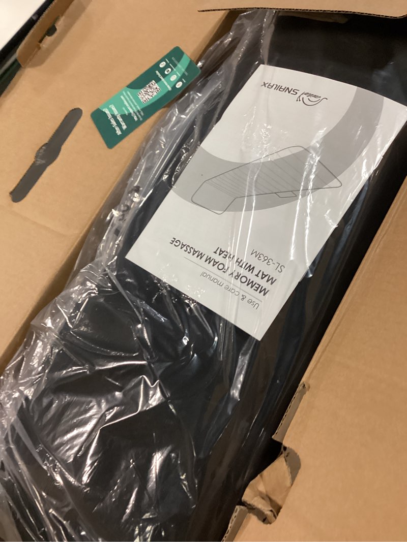 Condition photo showing Good Condition for Snailax Memory Foam Massage Mat with Heat, 10 Vibrating Motors Full Body Massager Pad for Back Pain Relief, 6 Heating Pads for Neck, Lumbar, and Leg - Gifts for Men/Women