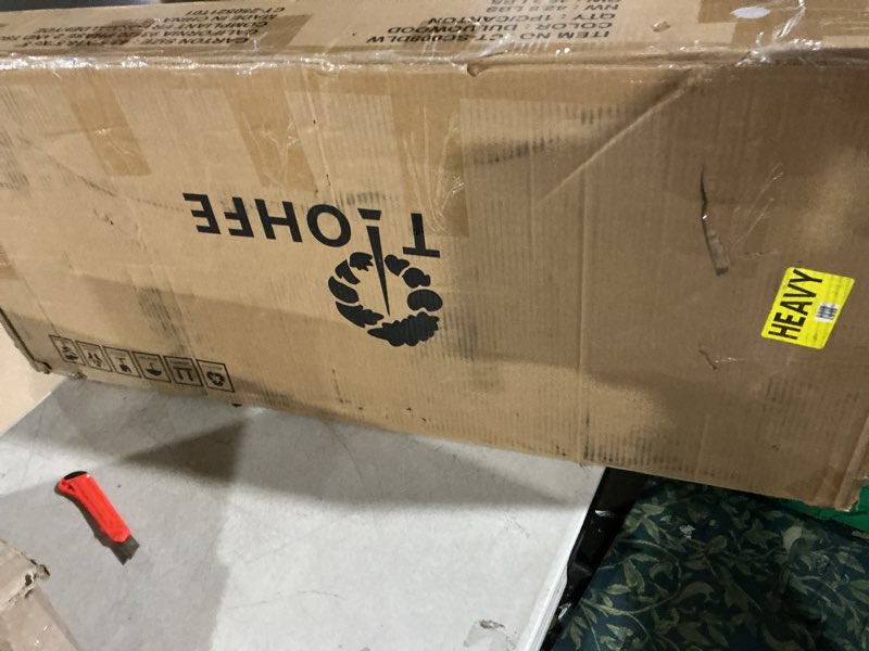 Condition photo showing Good Condition for TaoHFE Deodorizing Shoe Organizer Cabinet Storage for Entryway,Shoe Cabinet Storage with 2 Flip Drawers,White Fluted Shoe Cabinet with Air-Purifier,Farmhouse Hidden Cabinet Upgrade White+deodorizing