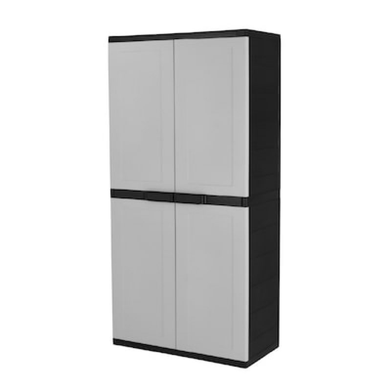 Project Source Premium One 35-in W x 71.7-in H x 18.5-in D Freestanding Plastic Garage Cabinet 