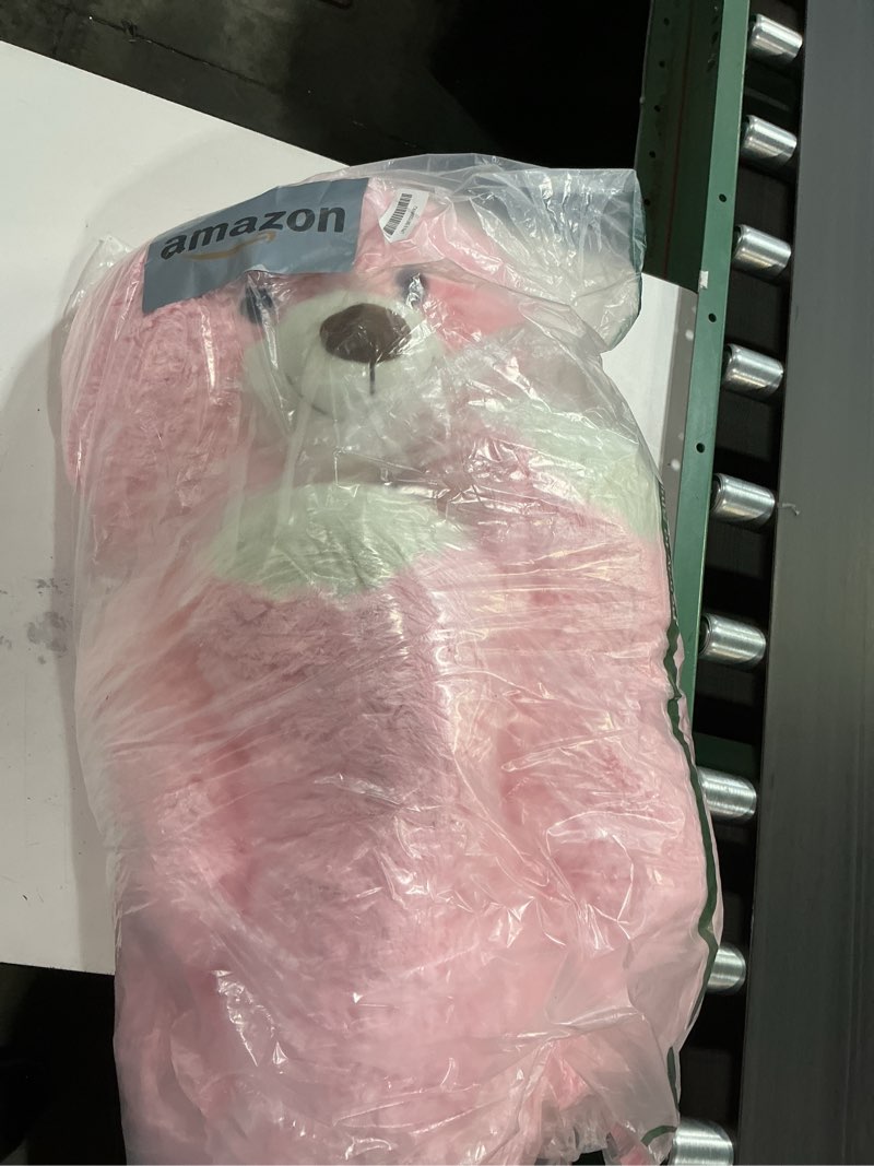 Condition photo showing Good Condition for Tezituor 52 Inch Giant Teddy Bear Stuffed Animal, Pink Big Teddy Bear Plush Toys for Girlfriend, Kids, Life Size Large Bear Plushies Gift for Valentine’s Day, Christmas, Birthday Pink-52in