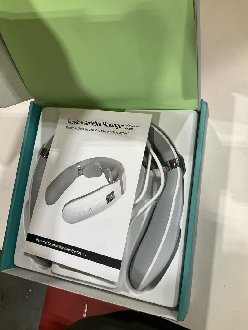 Condition photo showing Good Condition for richie house neck massager with heat, neck massager for pain relief deep tissue, portable deep tissue relaxation for home, office & travel, ideal gift for women & men
