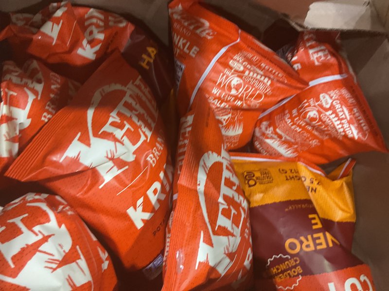 Condition photo showing New/Like New for best by feb. 28.2026. kettle brand, kettle cooked potato chips, habanero lime, 7.5 ounce, pack of 12