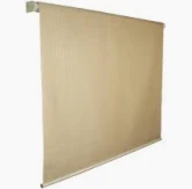 Corded outdoor roller shade (bent during transit) As is