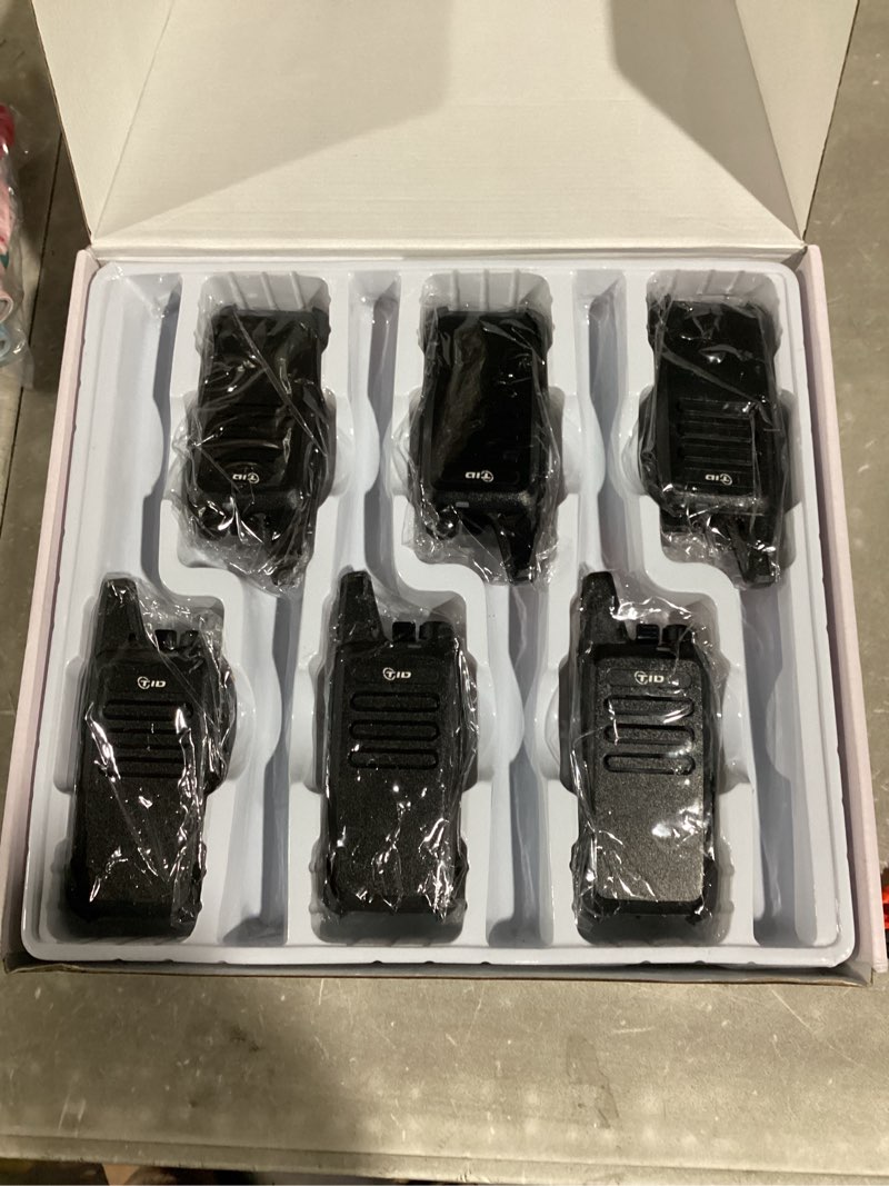 Condition photo showing New/Like New for TIDRADIO TD-M8s Radios Walkie Talkies for Adults Long Range,Rechargeable Two Way Radio with Earpieces,6 Way Multi Gang Charger and Wireless Programmer,for School Church Restaurant Business (6 Pack)