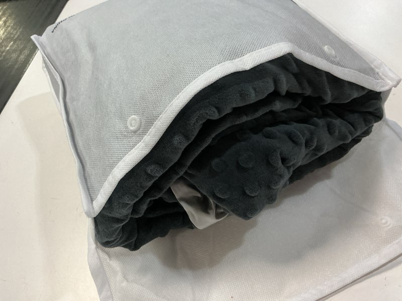 Condition photo showing Good Condition for ynm exclusive cooling rayon & cozy velvet dual-sided cover for weighted blanket (60''x80'') - light grey 60''x80'' duvet cover cooling rayon & cozy velvet dual-sided cover light grey