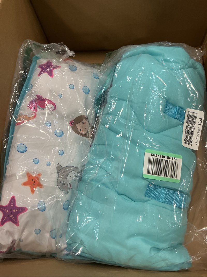Condition photo showing New/Like New for EVERYDAY KIDS Toddler Nap Mat with Removable Pillow -Underwater Mermaids- Carry Handle with Fastening Straps Closure, Rollup Design, Soft Microfiber for Preschool, Daycare Sleeping Bag, Ages 2-6 years Underwater Mermaids - Age 2-6 Years
