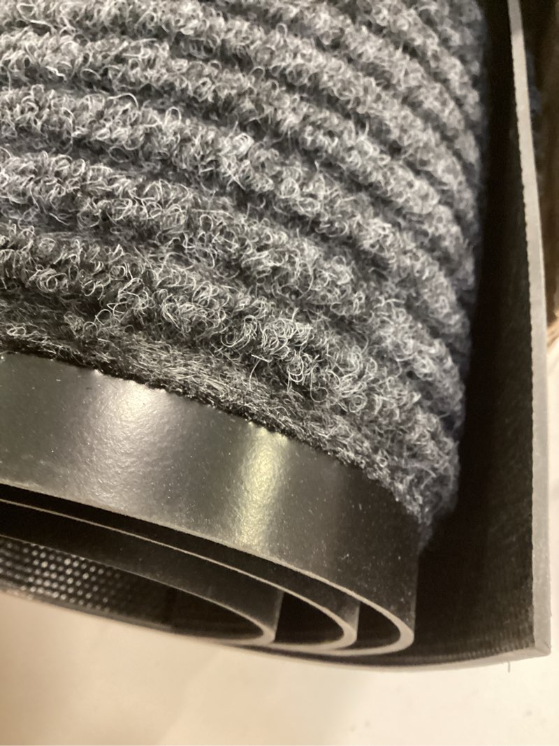 Condition photo showing Good Condition for CHICHIC 4'x8' Indoor Outdoor Heavy Duty Door mat, Welcome Front Door Mat for Home Entrance, Super Water Absorbent Large Commercial Floor Mats, Non Slip Rubber Back Entryway Rugs for Garage (Grey) 4'x 8'