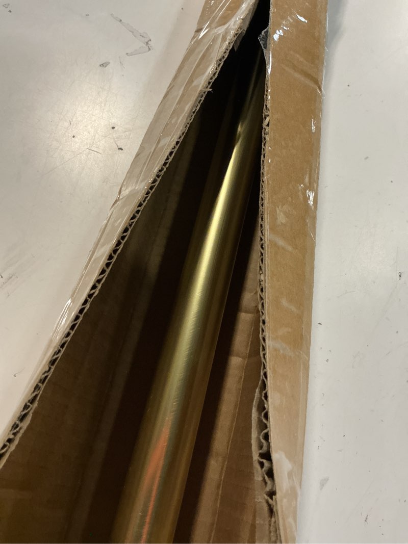 Condition photo showing Good Condition for shower curtain rod tension- no drill non-slip spring tension shower rod for window or bathroom, 43-73 inches metal steel, light gold 43-73 inches light gold