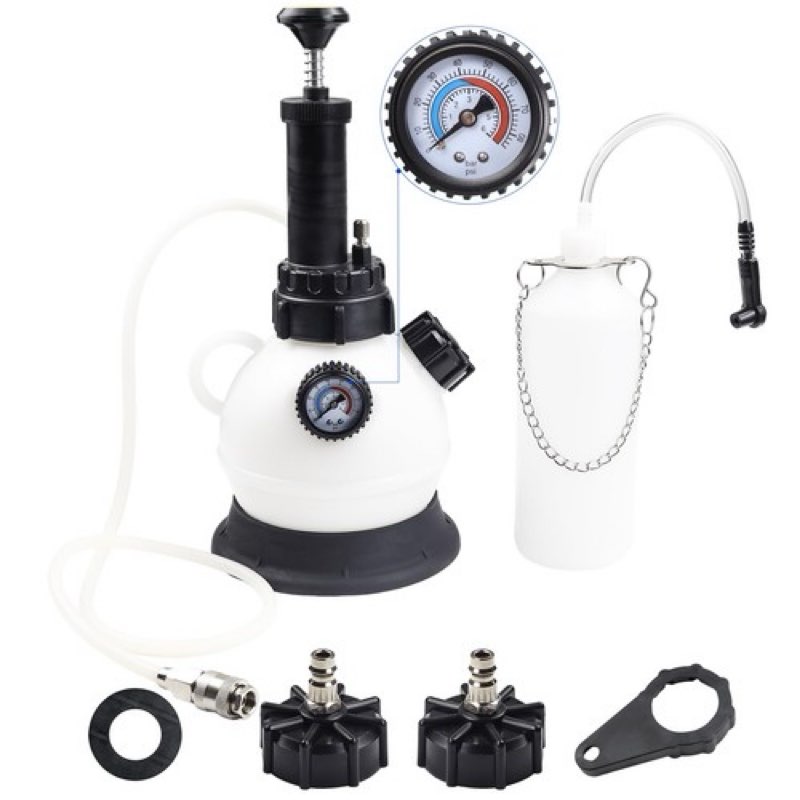 DikTalk 2L Manual Brake Bleeder Kit,Pressure Brake Bleeder Vacuum Pump with 1L Brake Bleeder Refilli