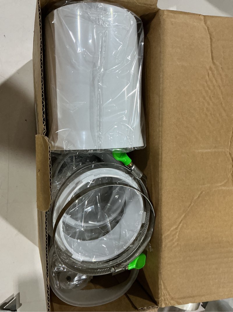 Condition photo showing Good Condition for mopha 8ft dryer vent hose for tight space, 90 degree dryer vent elbow with rubber seal connectors, indoor dryer hose vent kit with 6-layer duct, heat resistant dryer exhaust flexible pipe with adapter 2x 90° elbows