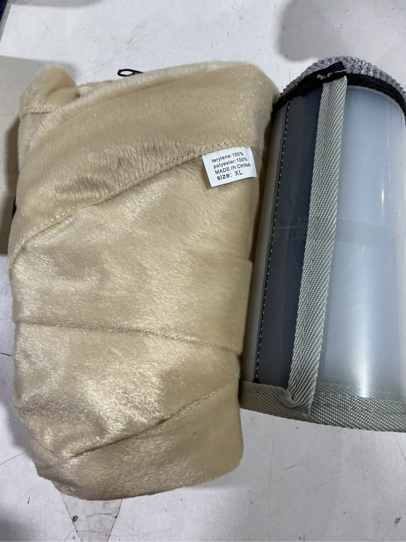 Condition photo showing New/Like New for Dog Cone Collar with Enhanced Anti-Licking, Inflatable Dog Cone After Surgery, Adjustable Size with Soft Padding for Small Medium Large Dogs - Pale Yellow/XL Pale Yellow XL