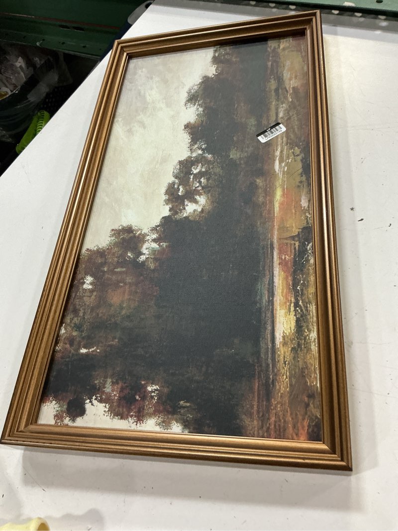 Condition photo showing Good Condition for studio mcgee horizontal landscape framed wall art canvas 25.4”x13.9”