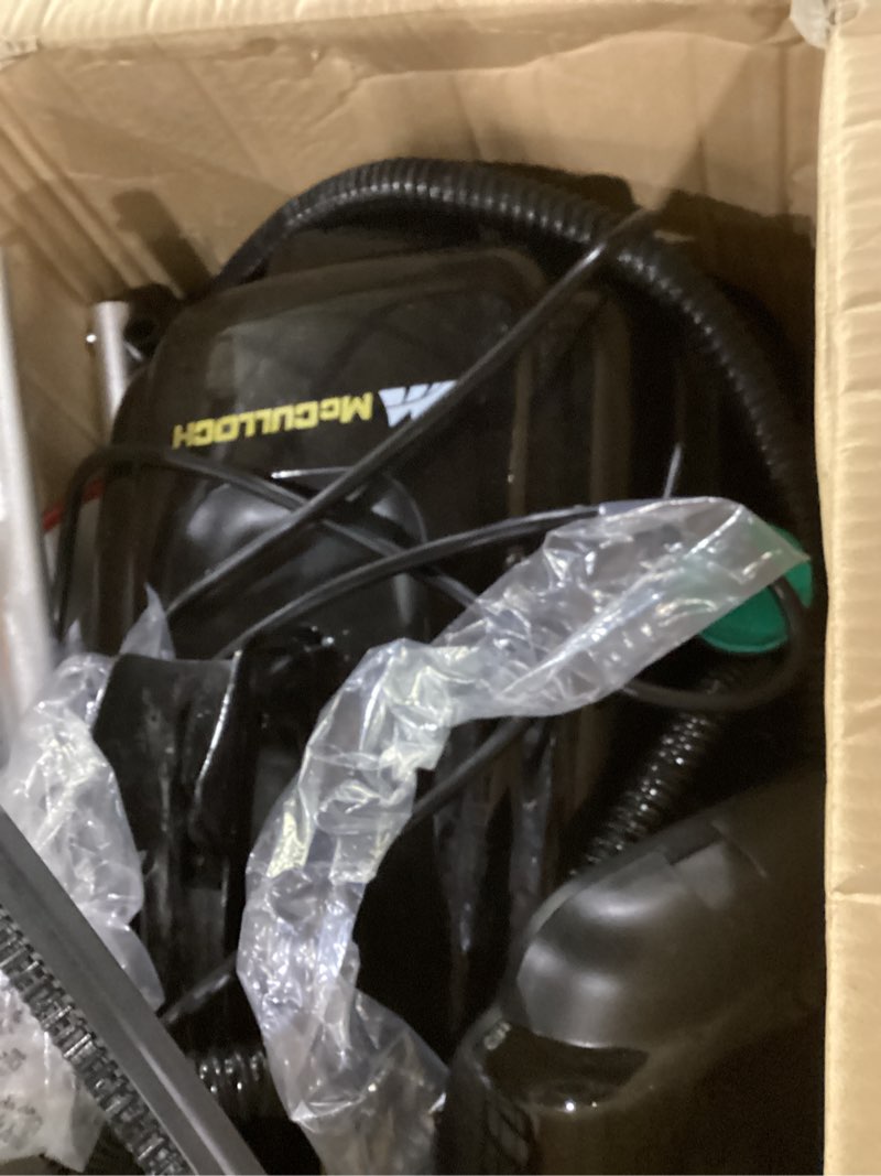 Condition photo showing As Is for not tested***mcculloch mc1385 deluxe canister steam cleaner, 2-hour runtime, chemical-free, 23 accessories: mop head, brushes & more - built for home, tile, carpet, furniture, & personal car detailing
