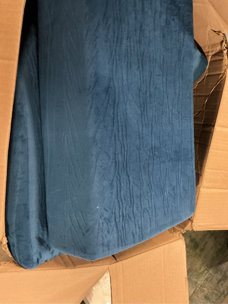 Condition photo showing As Is for ( incomplete) 12 Pcs Modular Kids Play Couch – Premium Soft Foam, Removable Cover, Comfortable & Safe Toddler Couch for Children 1-6 Years, Portable & Easy to Clean, Ideal for Living Room & Playroom, Blue