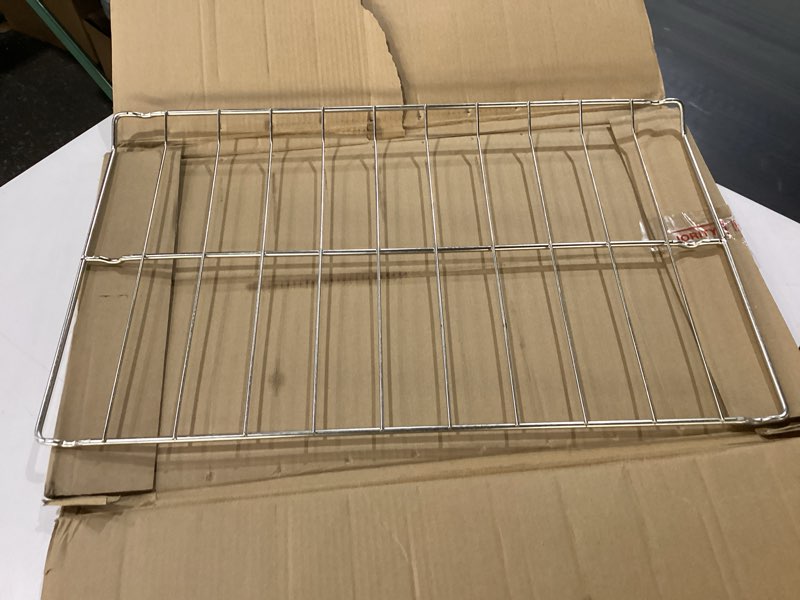 Condition photo showing New/Like New for w10550642 oven rack stove replacement parts for whirlpool oven rack 304 stainless steel wfg320m0ms rack-flat amana wfg320m0bs3 gas stove wire rack wfg505m0bs3 wpw10550642 rack-oven 1 pcs 25'' x 15'' w10550642 whirlpool rack