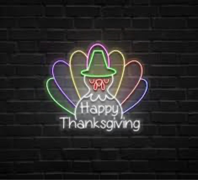 Happy Thanksgiving Neon (Turkey)