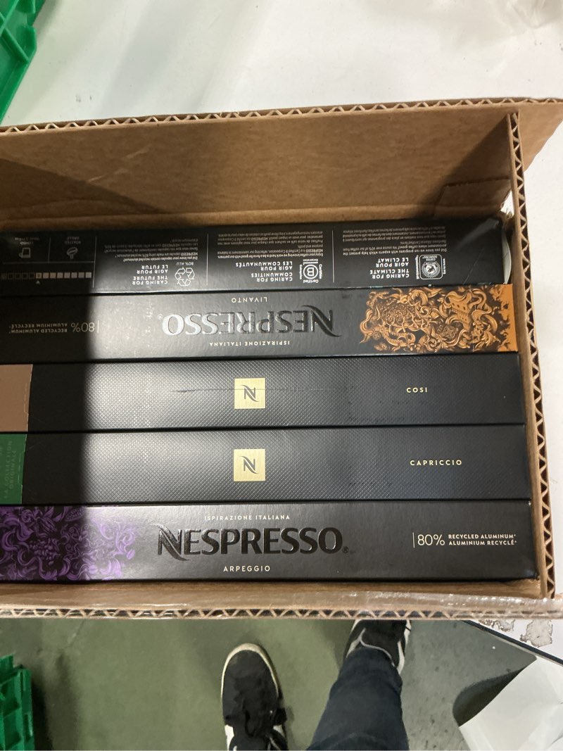 Condition photo showing New/Like New for Nespresso Capsules Original Line, Ispirazione Espresso Variety Pack, Medium Roast Espresso Coffee, 100 Count Coffee Pods