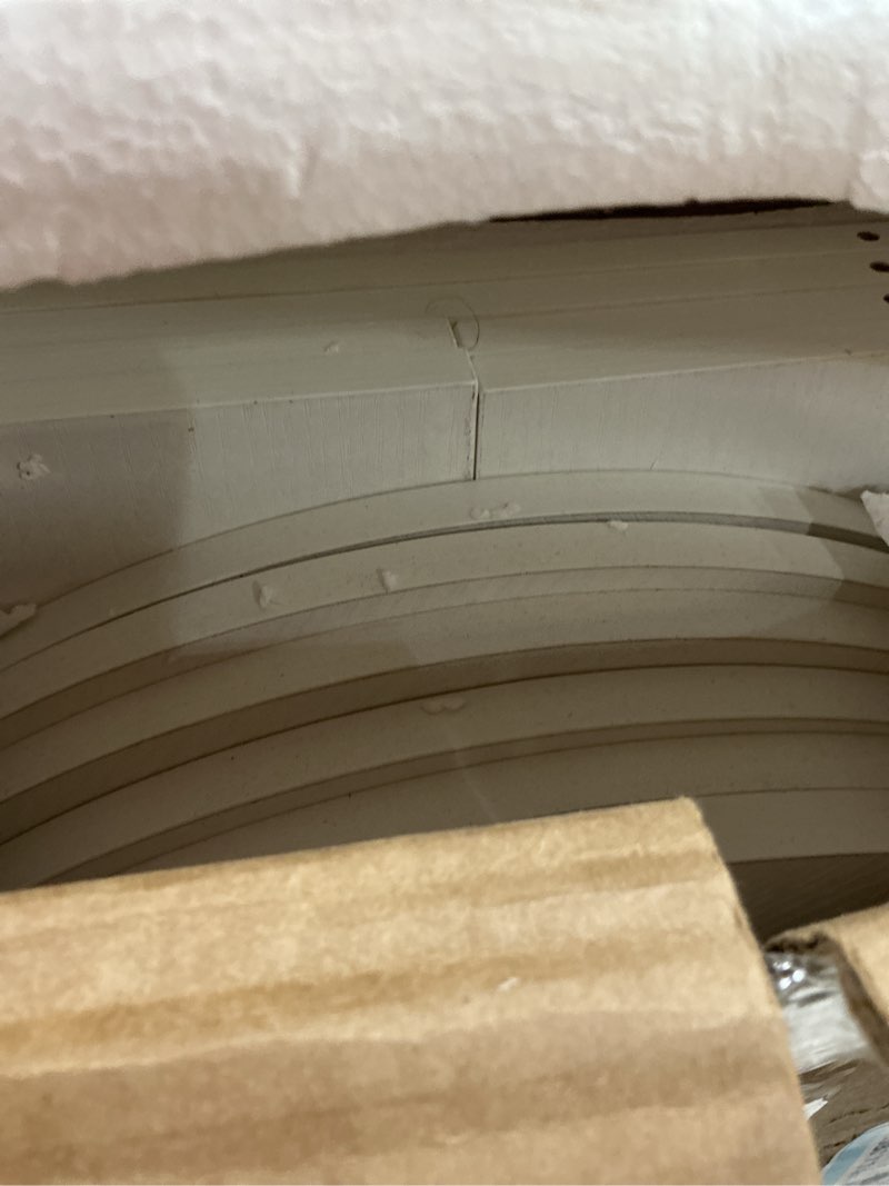 Condition photo showing Good Condition for aheaplus rotating bookshelf, small corner bookshelf for small space, 360 display 4 tier floor standing bookcase storage rack, wood narrow book shelf organizer for bedroom, living room, white white 4 tier