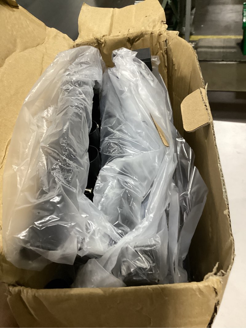 Condition photo showing New/Like New for Clothes Rack - Double Rods Clothing Rack with Mesh Shelf, Hooks & Wheels, Metal Clothing Racks for Hanging Clothes & Bags, Multifunctional Garment Rack for Laundry, Black, 28.7" x 16.5" x 59.1" Black Large 28.7"W x 16.5"D x 59.1"H