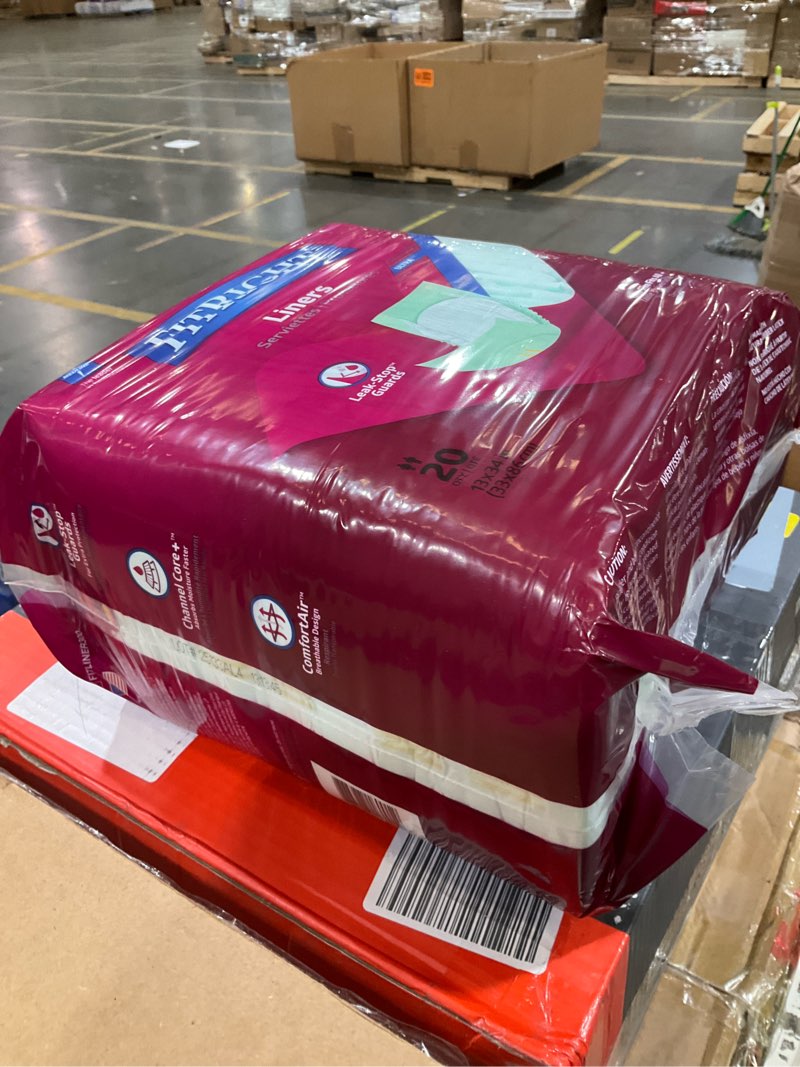 Condition photo showing New/Like New for FitRight Incontinence Liners for Adults, Maximum Absorbency (Pack of 20)