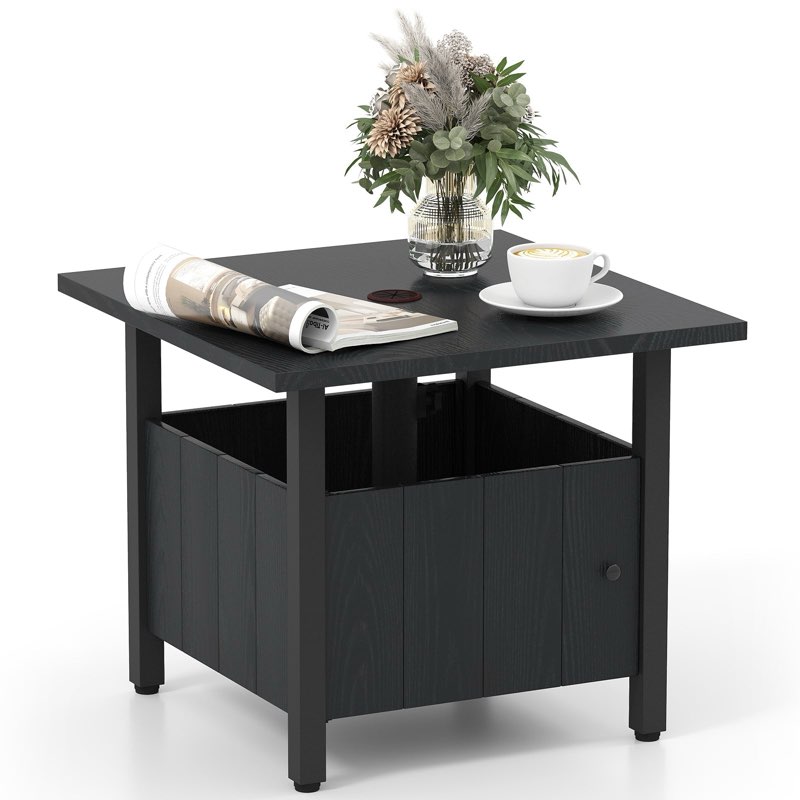 outdoor side table with 48 mm umbrella hole, patio umbrella table base stand