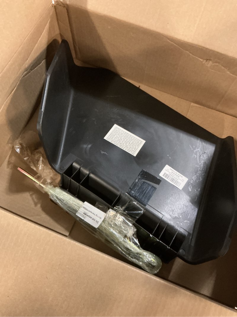 Condition photo showing Good Condition for 109-5151 discharge chute w/spring pin compatible with exmark toro viking hy-dro pioneer metro quest turf tracer hp e s series lawn mowers mg16ka322pca mg16ka362 pne710gkc48200