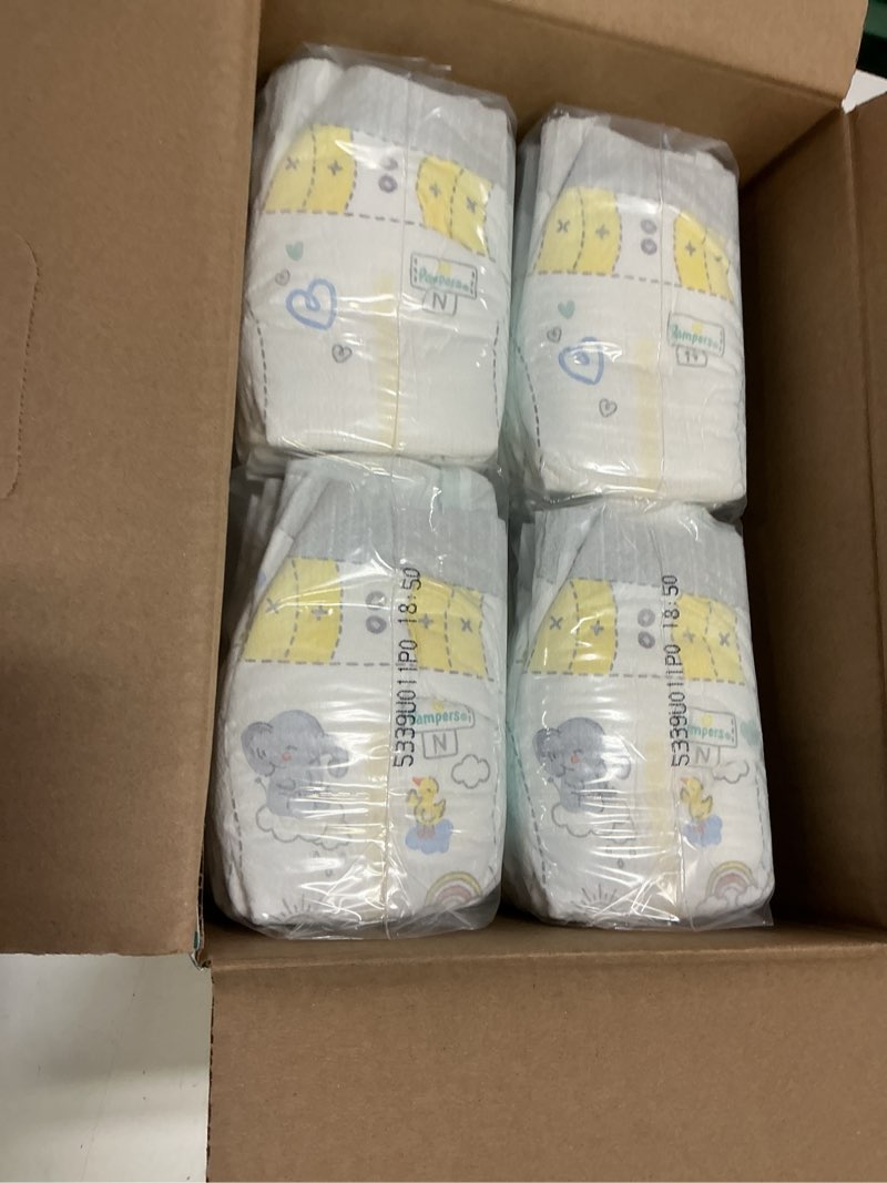 Condition photo showing New/Like New for Pampers Swaddlers Diapers Newborn - Size 0, 84 Count, Ultra Soft Disposable Baby Diapers