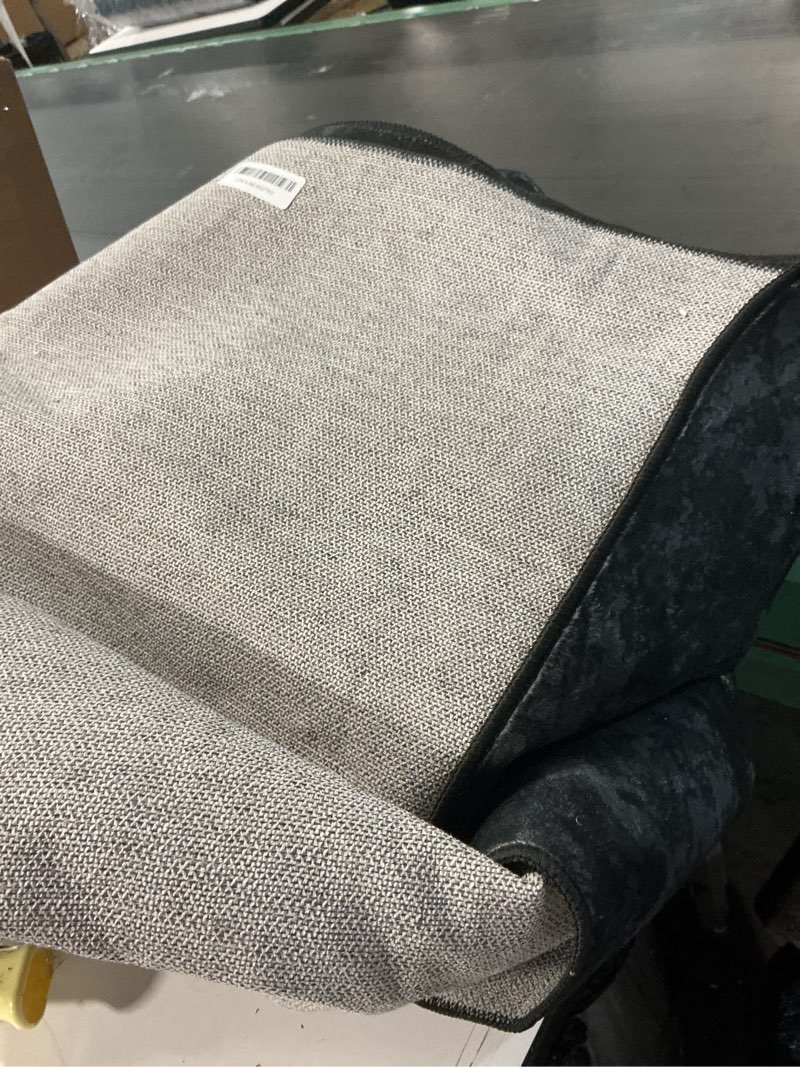 Condition photo showing As Is for Washable Area Rugs Square 8ft Non-Slip Modern Abstract Soft for Living Room Entryway Bedroom Nursery, Print Pattern, Dark Black Gold Black/Gold 8' (Square)