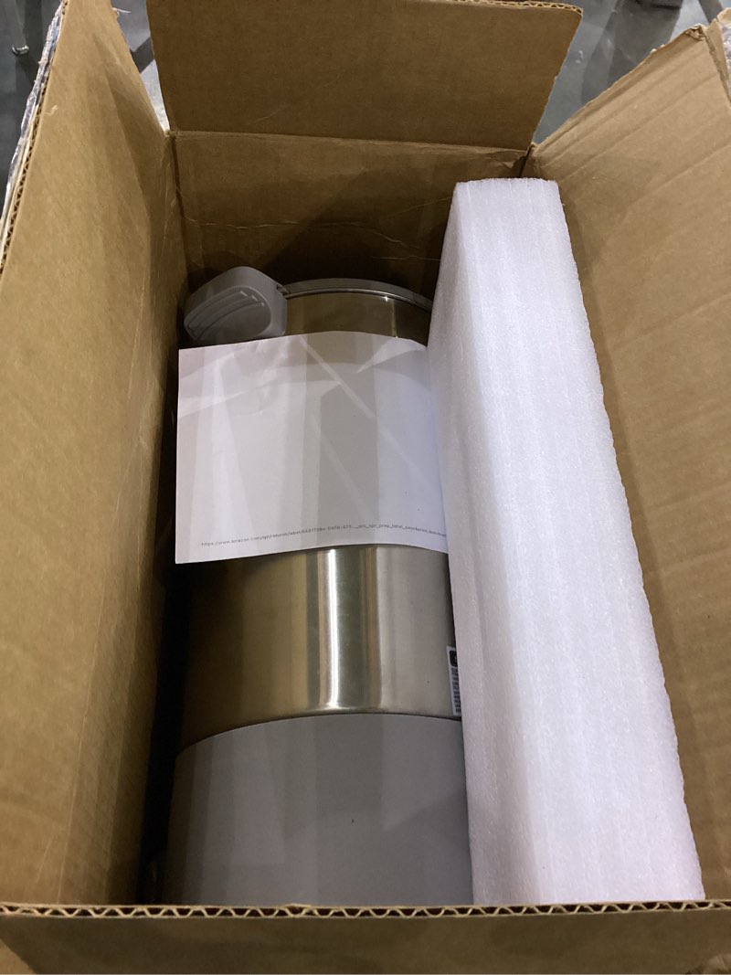 Condition photo showing As Is for SYBO 45Cup Coffee Urn, Commercial Grade Stainless Steel Percolate Coffee Maker, Removable Filter, Easy to Clean, Hot Water Urn for Catering, Hot Beverage Dispenser with Cool-Touch Handles, 6L, Grey 45Cup Grey