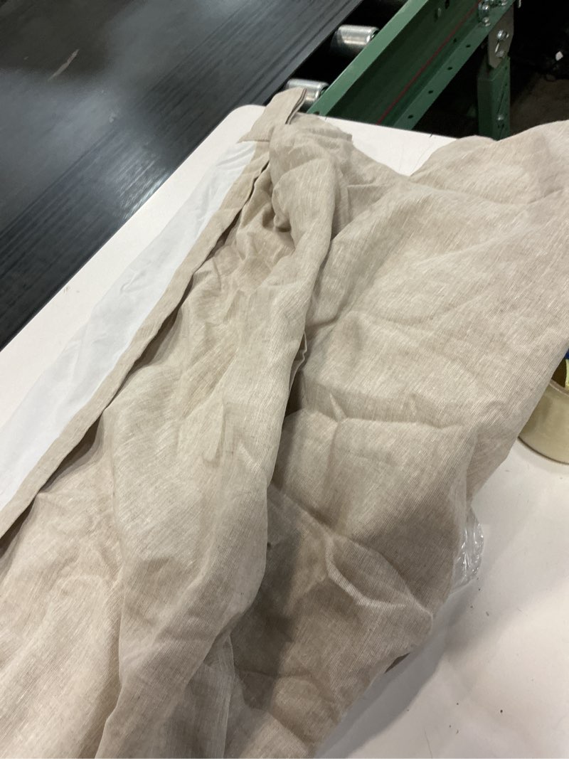 Condition photo showing As Is for ralph lauren curtain panels new belgian linen 2- 54x84