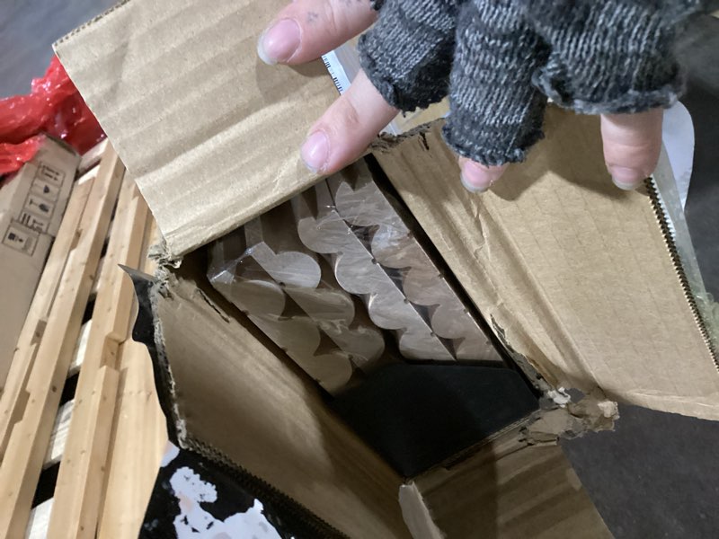 Condition photo showing Good Condition for Art3d 4 Pc 96"x5.7" Wood Slat Wall Panel for Interior, Ceiling and Decoration, Semi-Cylinder Design, 15.2 SqFt 96 x 5.7 Inch Natural Wood-Semi-Cylinder