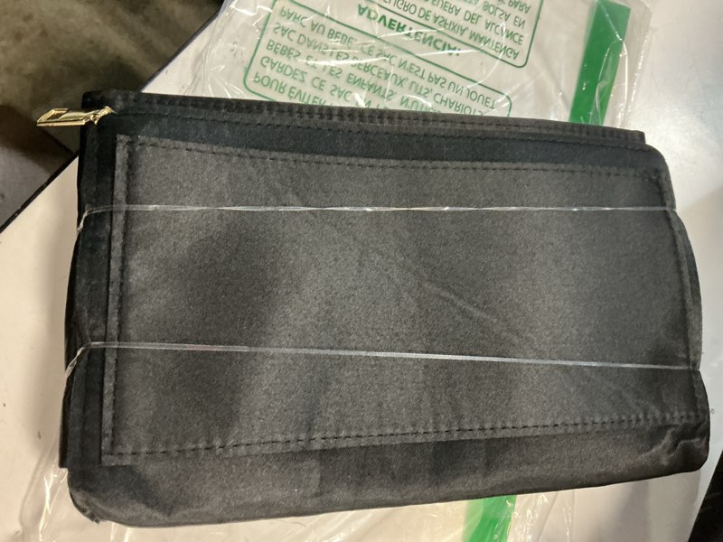 Condition photo showing Good Condition for purse organizer insert for handbags, purse organizer with zipper, neverfull organizer, bag organizer for speedy neverfull onthego tote, handbag and more (polyester black, medium medium silky black