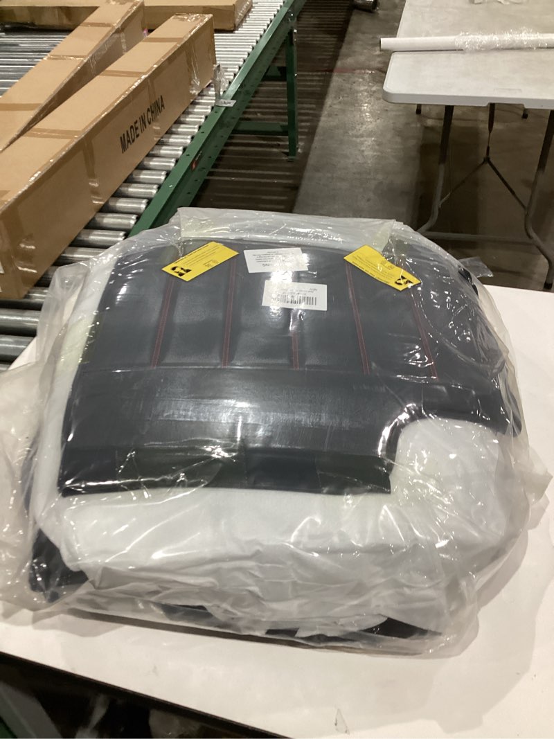 Condition photo showing New/Like New for Seat Covers Custom Fit for 2007-2025 2026 Chevy Chevrolet Silverado GMC Sierra Pickup 1500 2500HD 3500HD Trail Boss Z71 Crew Double Extended Cab Leather Seat Cushion Covers (Full Set, REDLINE) 008# Redline 5 Seats (2007-2026)