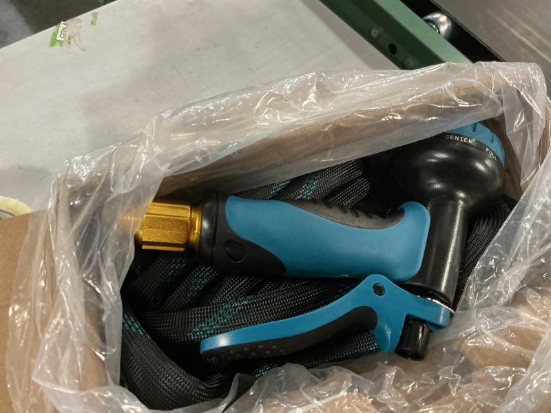Condition photo showing Good Condition for 75 ft non-expandable garden hose, 2026 new upgraded flexible water hose, ultra lightweight non-expanding hoses with 10 function sprayer, leak proof, pressure resistant for yard, outdoor blackblue 75ft