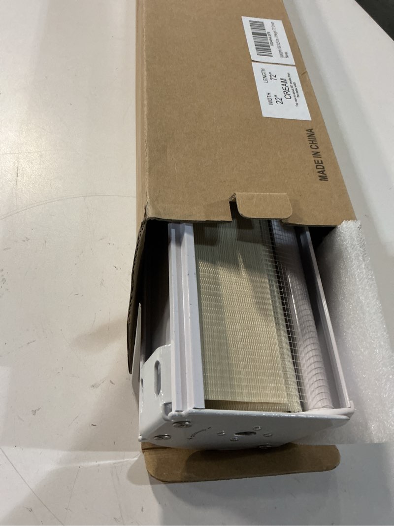 Condition photo showing Good Condition for cordless zebra blinds for indoor windows free-stop zebra shades dual layer light filtering sheer shades roller window blinds for home (22" w x 72" h, cream) 22"w x 72"h cordless cream