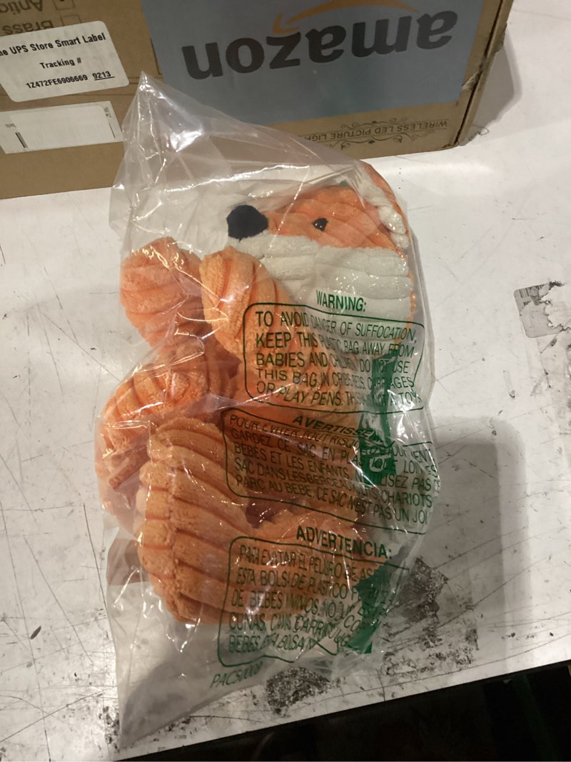 Condition photo showing New/Like New for apricot lamb toys plush corduroy fox stuffed animal soft cuddly perfect for child (corduroy fox,7.9 inches) orange 8.5 in