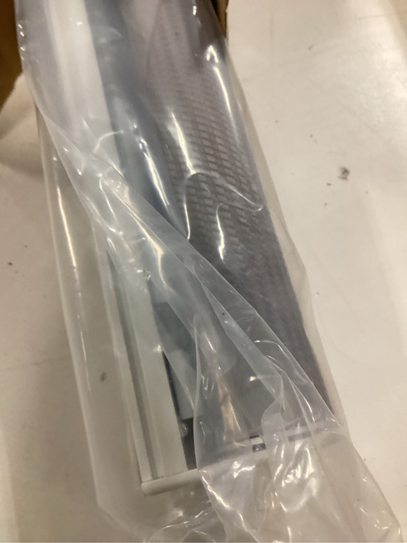 Condition photo showing Good Condition for lazblinds no drill cordless zebra blinds for indoor windows, dual layer light control roller shades for day and night, light filtering sheer shades for home, 28" w x 48" h, white white 28" w x 48" h