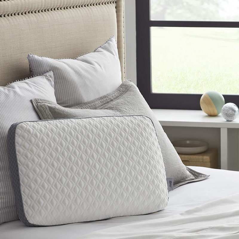 sealy molded bed pillow for pressure relief, adaptive memory foam with washable
